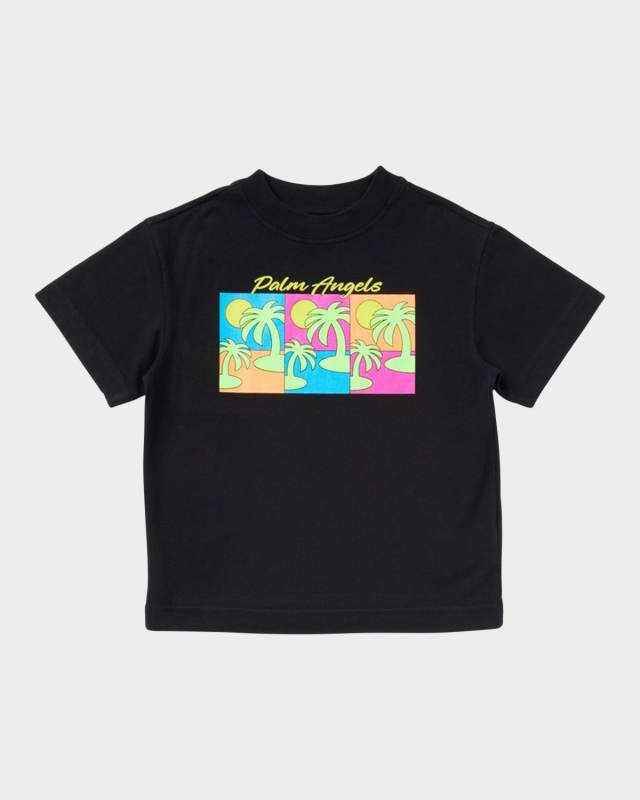 Boy's Triple Palm-Tree Graphic T-Shirt, Size